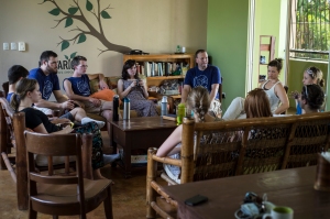 Soon after arriving at the Mak House, we had a team meeting with our Makarios hosts. 